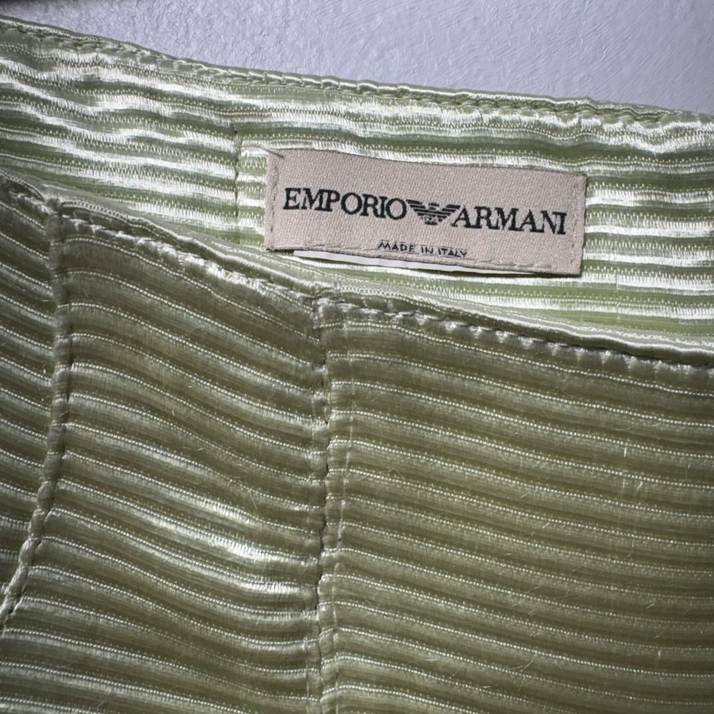 Emporio Armani Light Green Ribbed Textile